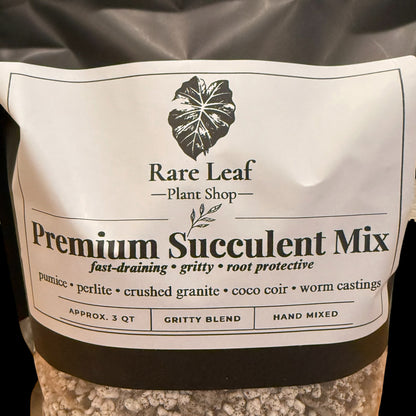 Premium Succulent Mix gritty fast-draining soil blend, 3 quart bag